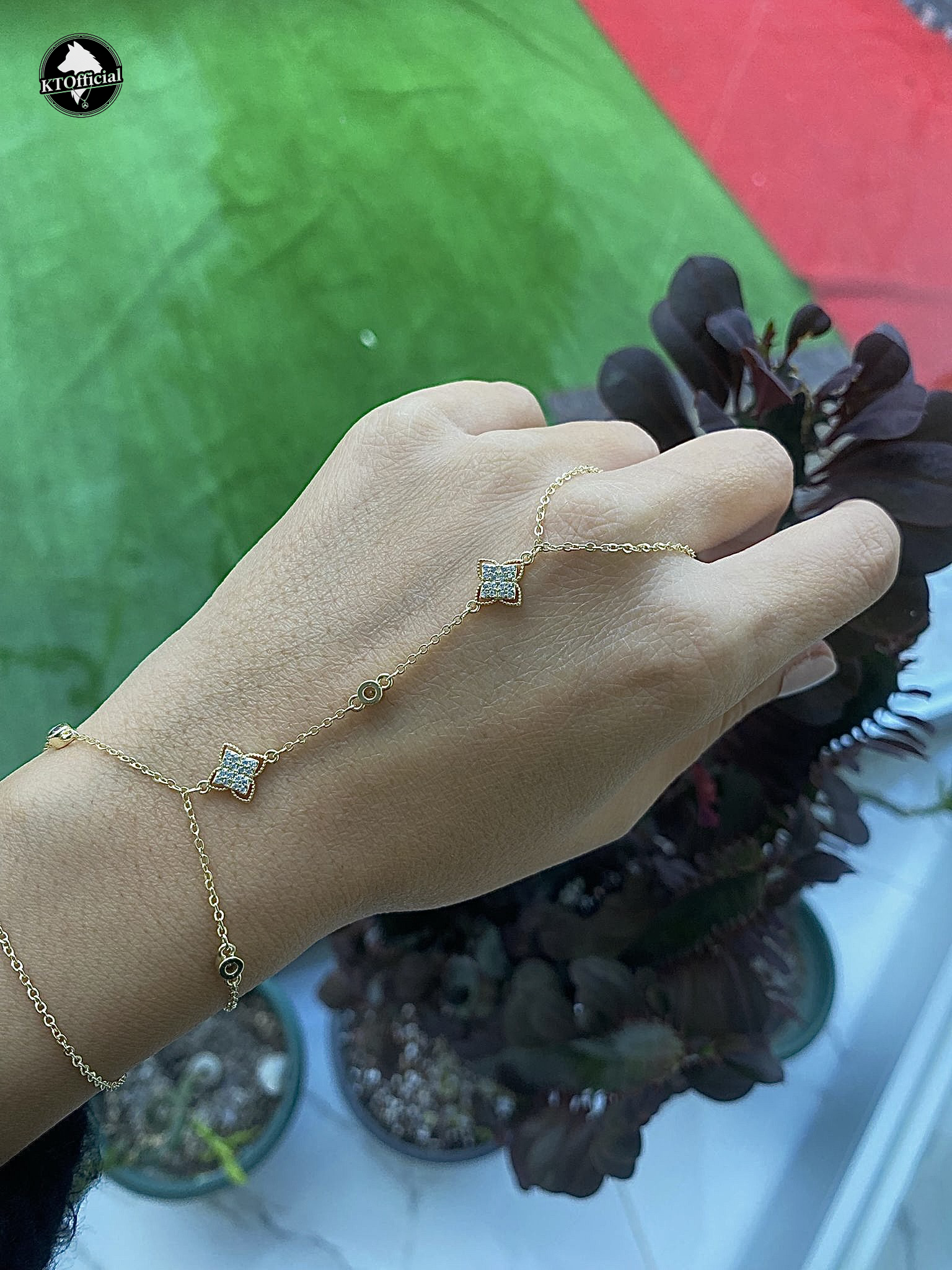 KTOfficial: The Eastern Bloom Hand Chain Bracelet | VIP Branded Elegant Jewelry