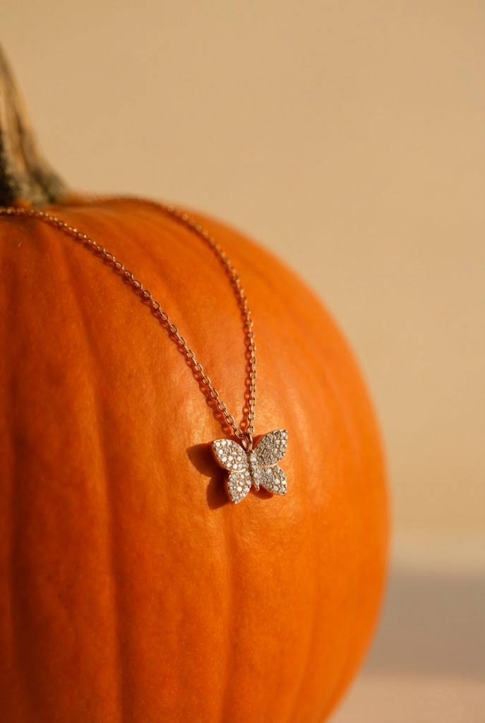 KTOfficial: 925 Sterling Silver Rose Gold Butterfly Necklace Women Pendant Jewelry