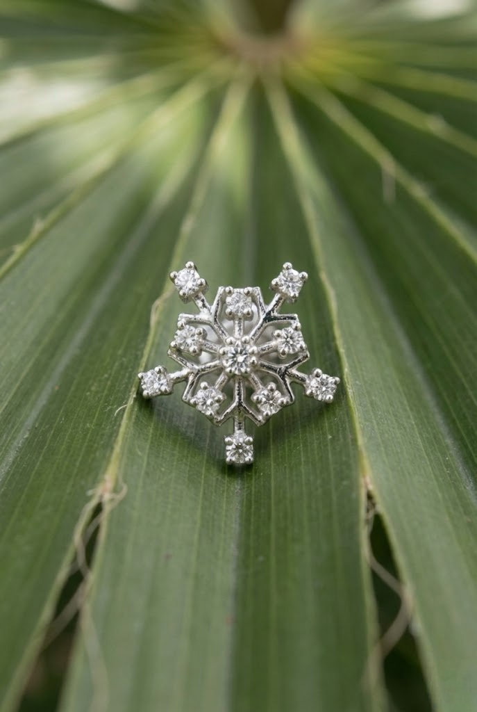 KTOfficial: 925 Sterling Silver Zircon Snowflake Stud Earrings | KTOfficial | EU-Sourced Quality