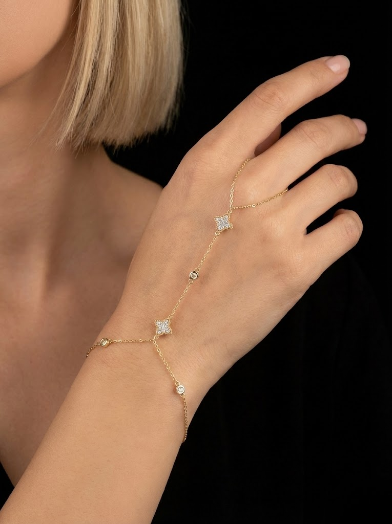 KTOfficial: The Eastern Bloom Hand Chain Bracelet | VIP Branded Elegant Jewelry