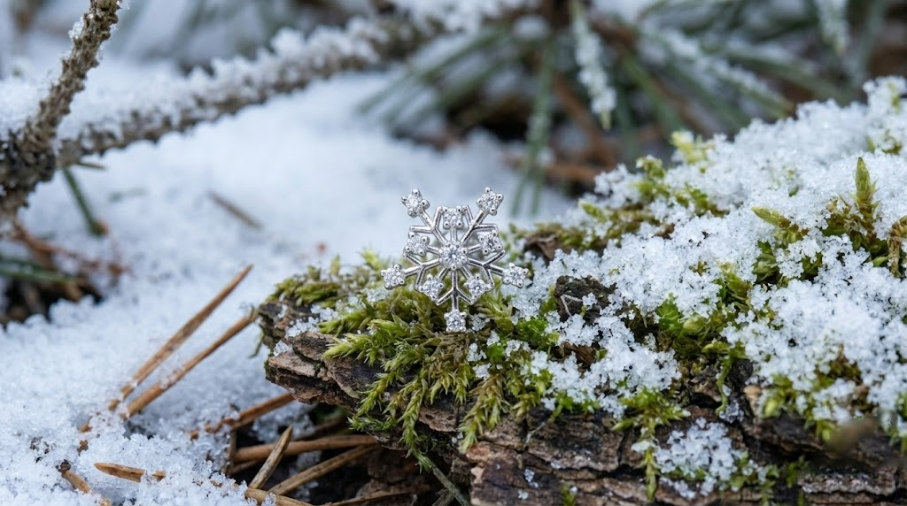 KTOfficial: 925 Sterling Silver Zircon Snowflake Stud Earrings | KTOfficial | EU-Sourced Quality